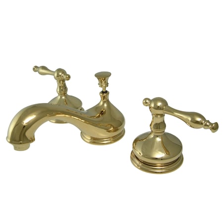 KS1162NL 8 Widespread Bathroom Faucet, Polished Brass